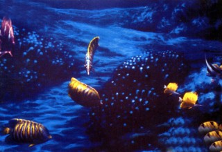蓝色港湾隐形壁画手绘