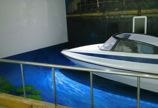 温州游艇展览馆手绘
